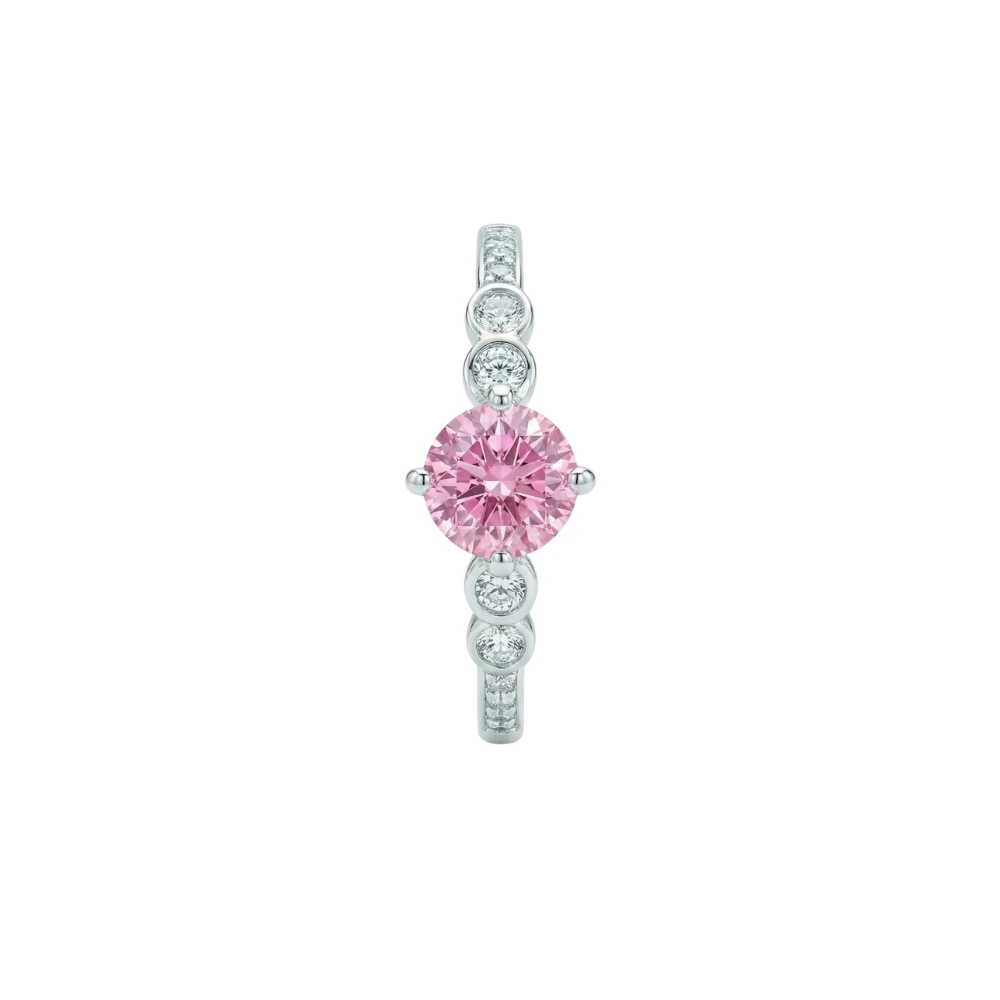 Anillo Lira Rosa Plata 925