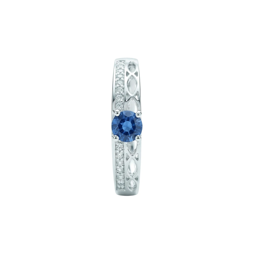 Anillo Merletto Azul Plata 925